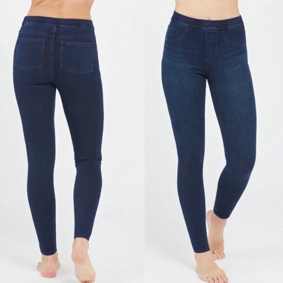 Spanx Jean-Is Ankle Legging Pull On jegging jeans size 1X stretchy pockets - Picture 1 of 9
